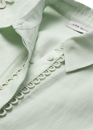 Molly 3D lace skjorte top Green Tint Copenhagen Muse 